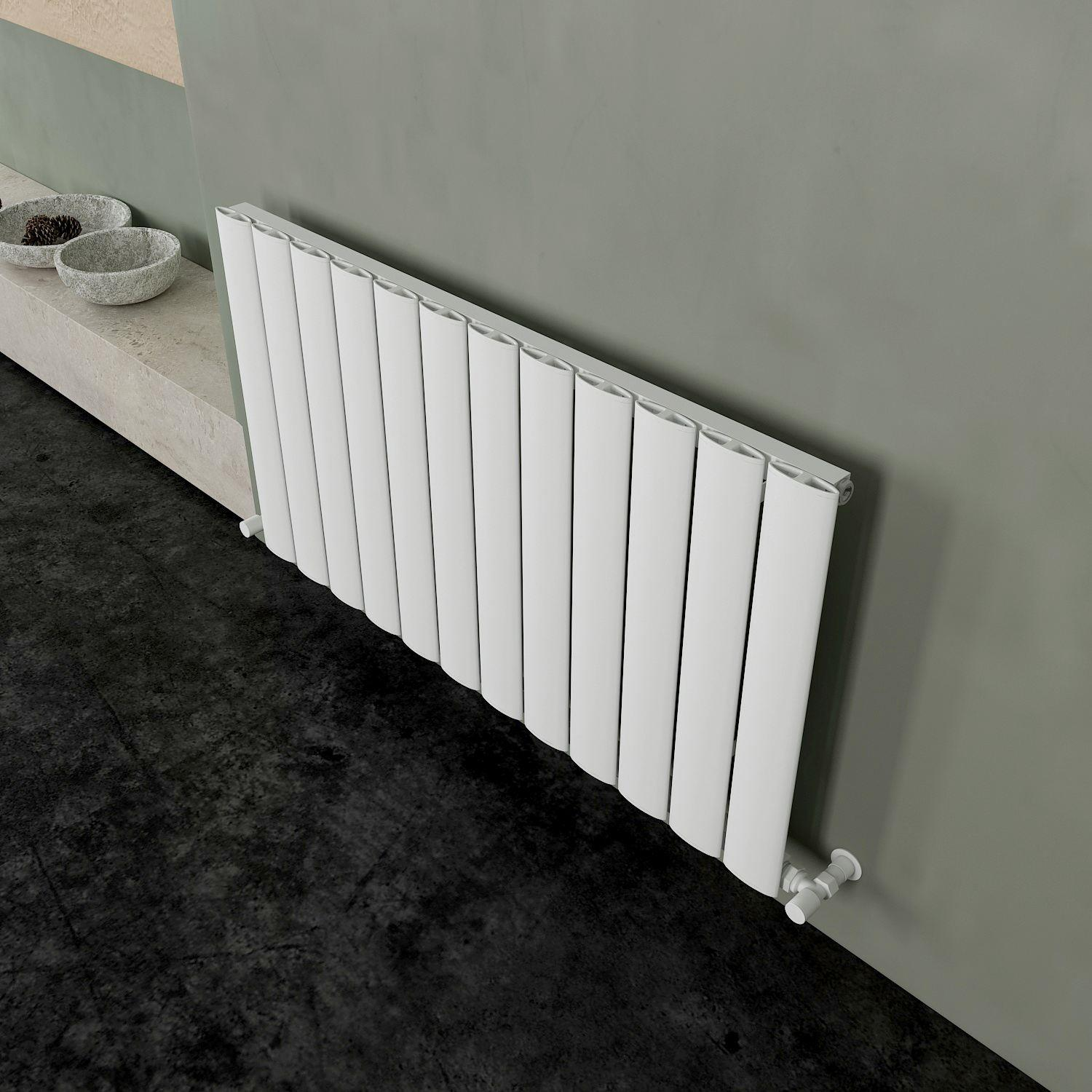 Elliptic Aluminum Radiator - Sandy White 600x955mm - 12 Slices