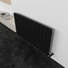 Elliptic Aluminum Radiator - Sandy Black 600x955mm - 12 Slices