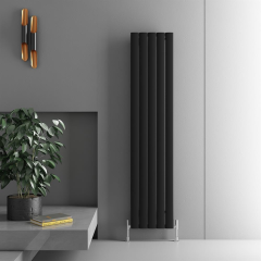 Elliptic Aluminum Radiator - Sandy Black 1800x315mm - 4 Slices