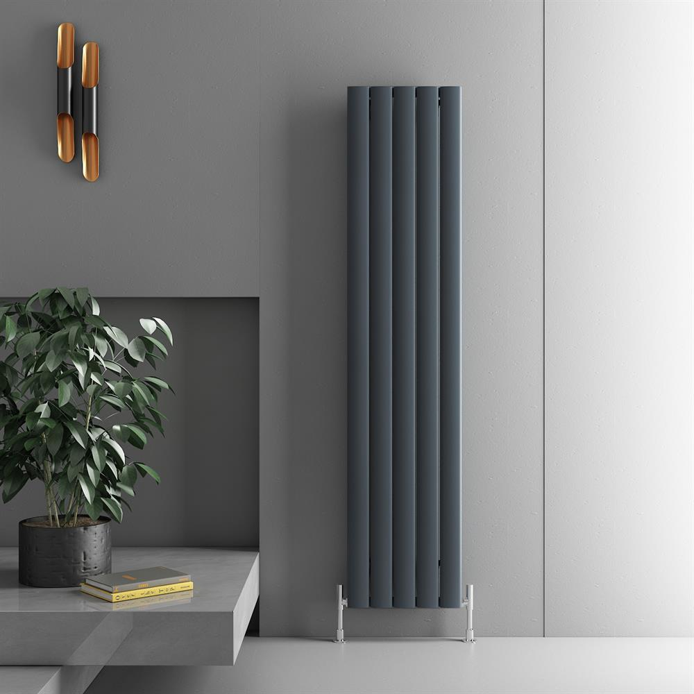 Elliptic Alüminyum Radyatör - Kumlu Antrasit 1800x475mm - 6 Dilim