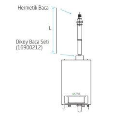 Baymak Lectus Vertical Flue Set 100/150 L1250 RMH 65-90-115 kW