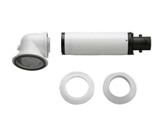 Bosch Condens 1200 WØ60/100 L=75 cm Hermetic Flue Set
